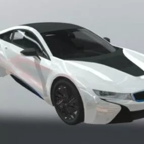 Car White Bmw I8 3d model