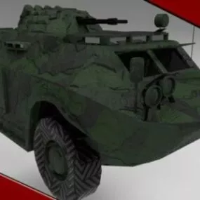 Soviet Brdm-2 Armoured Patrol Car 3d model