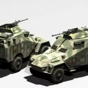 Btr-40 Soviet Reconnaissance Vehicle 3d model