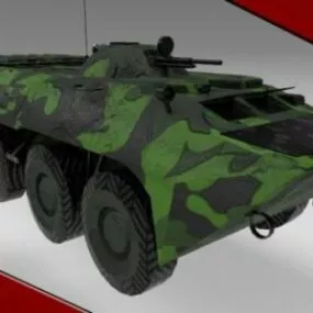 Russian Btr-80 Military Vehicle 3d model