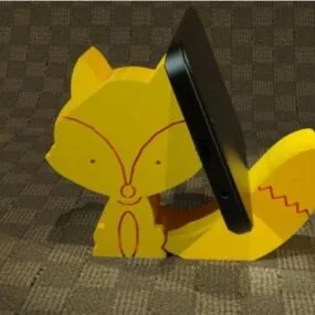 Printable Baby Fox Cell Phone Holder 3d model