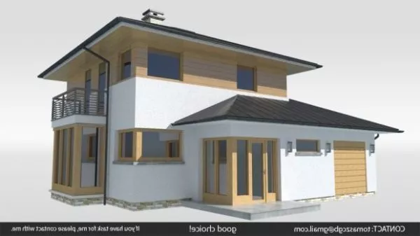 Modern Bambo House 3d model Modern Bambo House 3d model