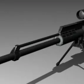 Barrett As50 Gun Weapon 3d model
