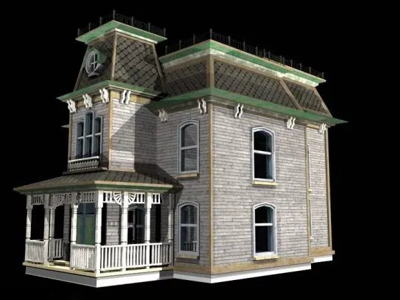Western Bates House 3d model Western Bates House 3d model