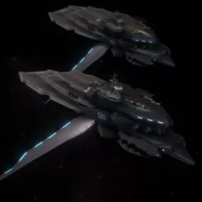 Aircraft Battleship Of Cicada 3d model