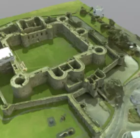 Beaumaris Castle Building 3d model