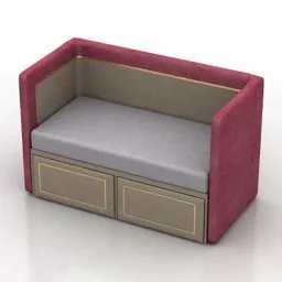 Children Bed Sofa Style 3d model