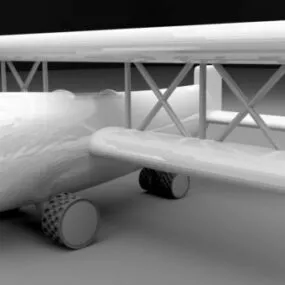 Ww1 Beeplan Propeller Airplane 3d model