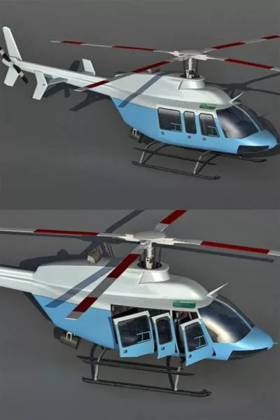 Small Utilities Helicopter 3d model