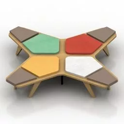 Cinema Bench Cross Design 3d model
