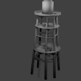 Big Tower Water Building 3d model