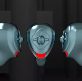 Big Robot Head Design 3d model