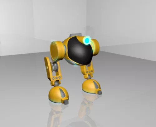 Idog Robot Biped Rigged 3d model Idog Robot Biped Rigged 3d model