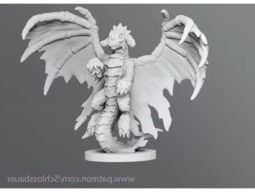 Black Dragon Character Sculpture 3d model Black Dragon Character Sculpture 3d model