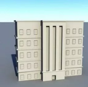 Apartment Block Building 3d model