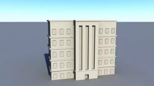 Apartment Block Building 3d model Apartment Block Building 3d model