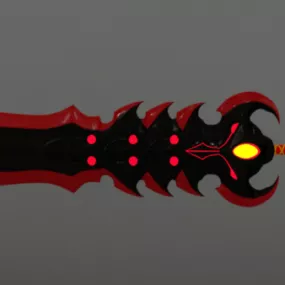 Blood Sword Gaming Weapon 3d model