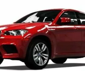 Red Bmw X6 Car 3d model