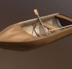Wood Boat 3d model