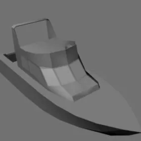 Simple Speed Boat Lowpoly 3d model