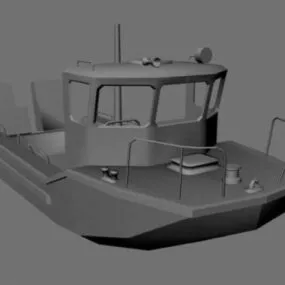 Small Fishing Boat Lowpoly 3d model