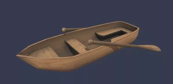 Transport Sailing Boat On The Sea 3d model