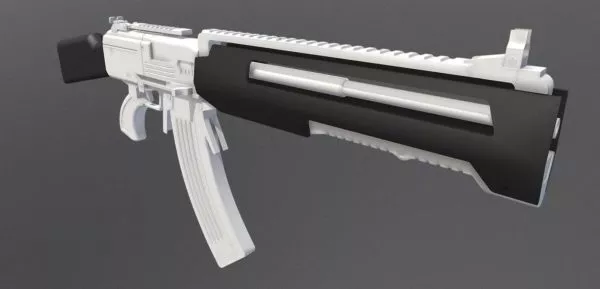 Rifle Gun With Hand 3d model