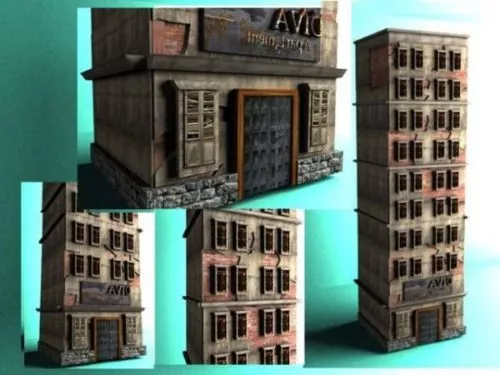 Broken Apartment Building 3d model Broken Apartment Building 3d model