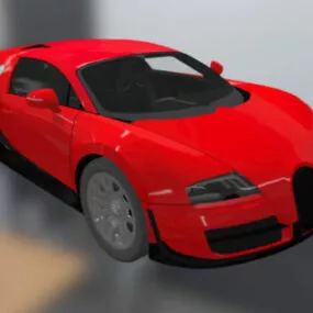 Red Bugatti Veyron Super Car 3d model