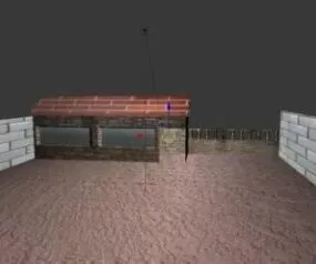 Town Building With Courtyard 3d model