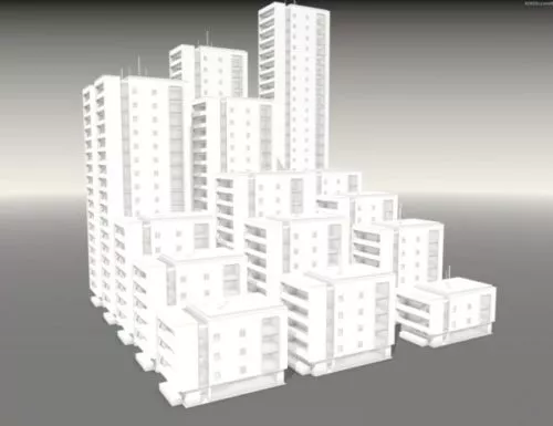 Afghanistan City Building 3d model