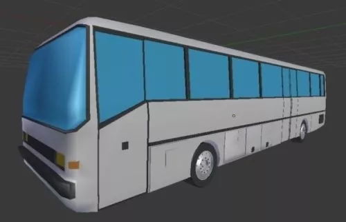Articulated Bus Transport 3d model