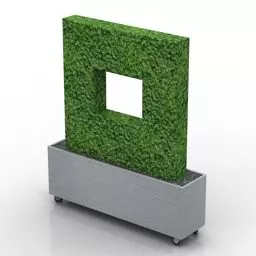 Bushes Box Shape Hedge 3d model