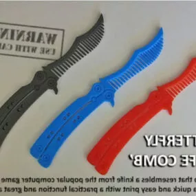 Butterfly Knife Comb Printable 3d model