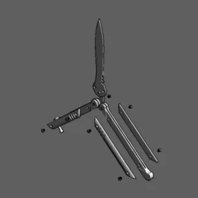 Butterfly Knife Weapon 3d model