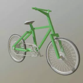 Old Green Bicycle 3d model
