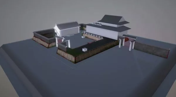 Chinese Ancient Hram Building 3d model Chinese Ancient Hram Building 3d model
