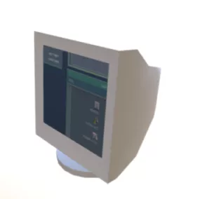 Crt Old Monitor Design 3d model