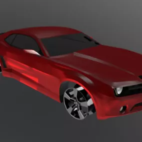 Lowpoly Porsche Camaro Car Design 3d model