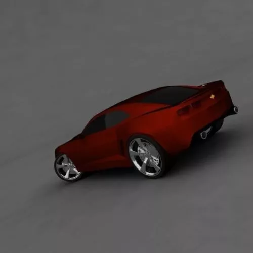 Red Porsche Camaro Car 3d model Red Porsche Camaro Car 3d model