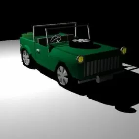 Sedan Car Low Poly Design 3d model