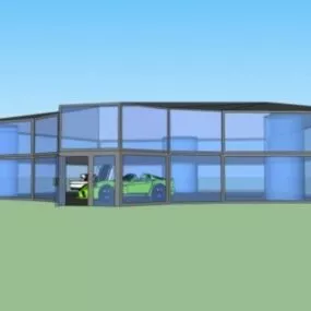 Auto Car Exhibition Show Room 3d model