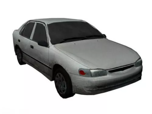 Sedan Car White Paint 3d model Sedan Car White Paint 3d model