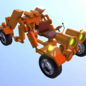 Sci-fi Carbot Car 3d model