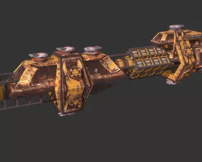 Spaceship Sci-fi Starship Carguero 3d model