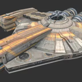 Sci-fi Carguero Ligero Spaceship 3d model