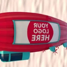 Cartoon Airship 3d model