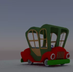 Cartoon Car Design 3d model