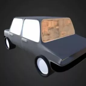 Lowpoly Cartoon Car Design 3d model