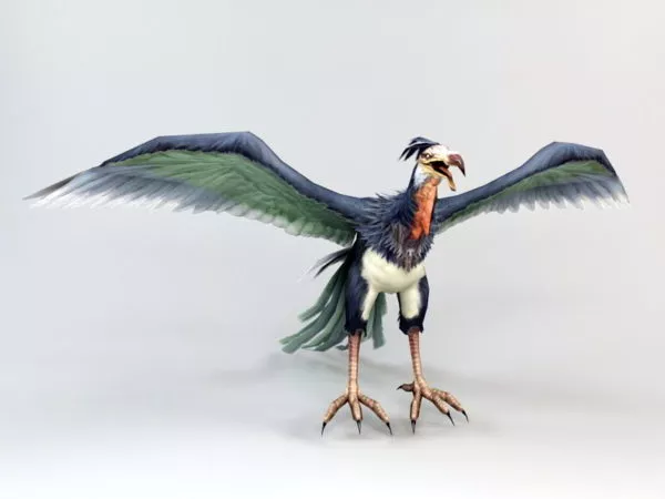 Wild Egret Bird 3d model